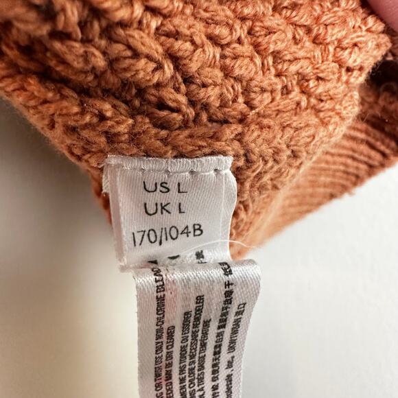 Free People Intimately Short Sweet Crop Top Sweater Cable Knit in Sugar Almond L - Picture 9 of 12